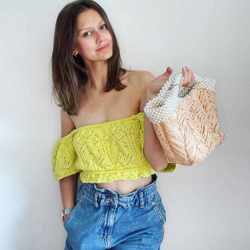 Zara Yellow Pointelle Knit Top - Picture 5 of 16